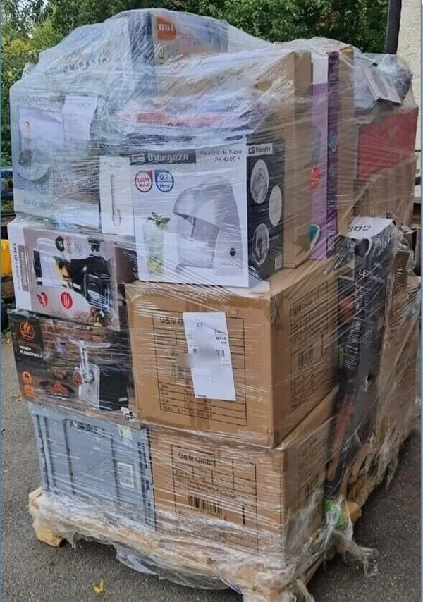 Wrapped pallet of assorted goods 4